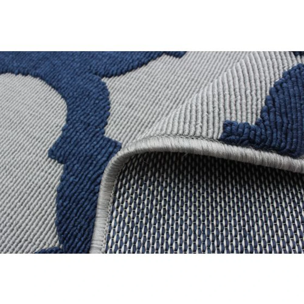 Corfu Indoor/Outdoor Grey, Navy Rug