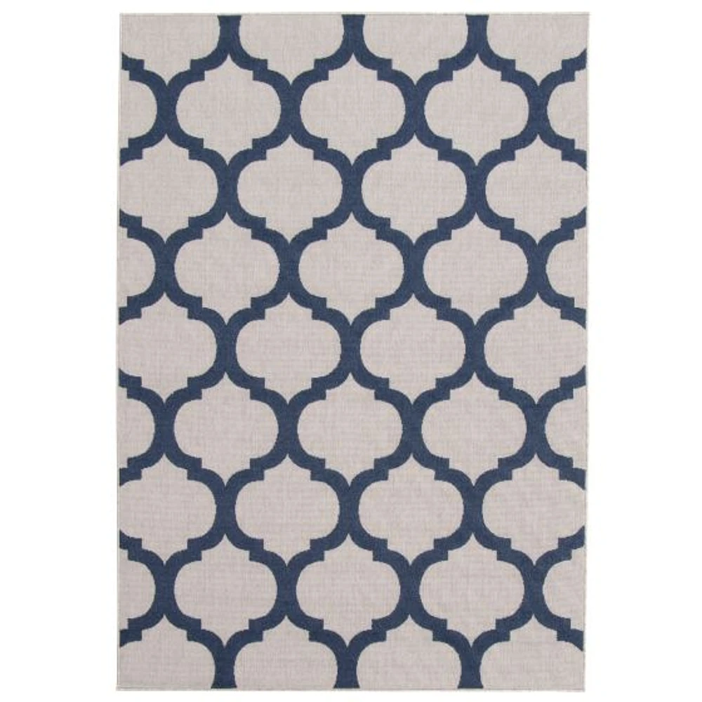 Corfu Indoor/Outdoor Grey, Navy Rug