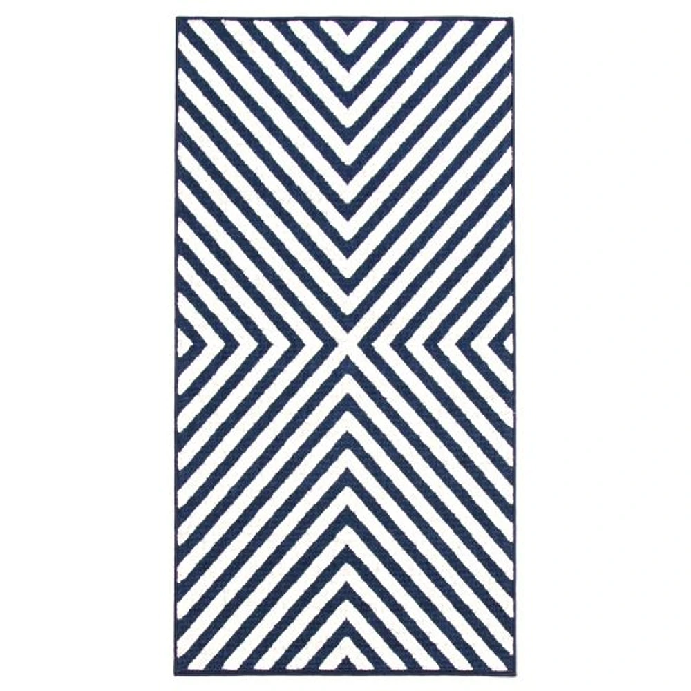 Santorini Indoor/Outdoor Blue, Ivory Rug