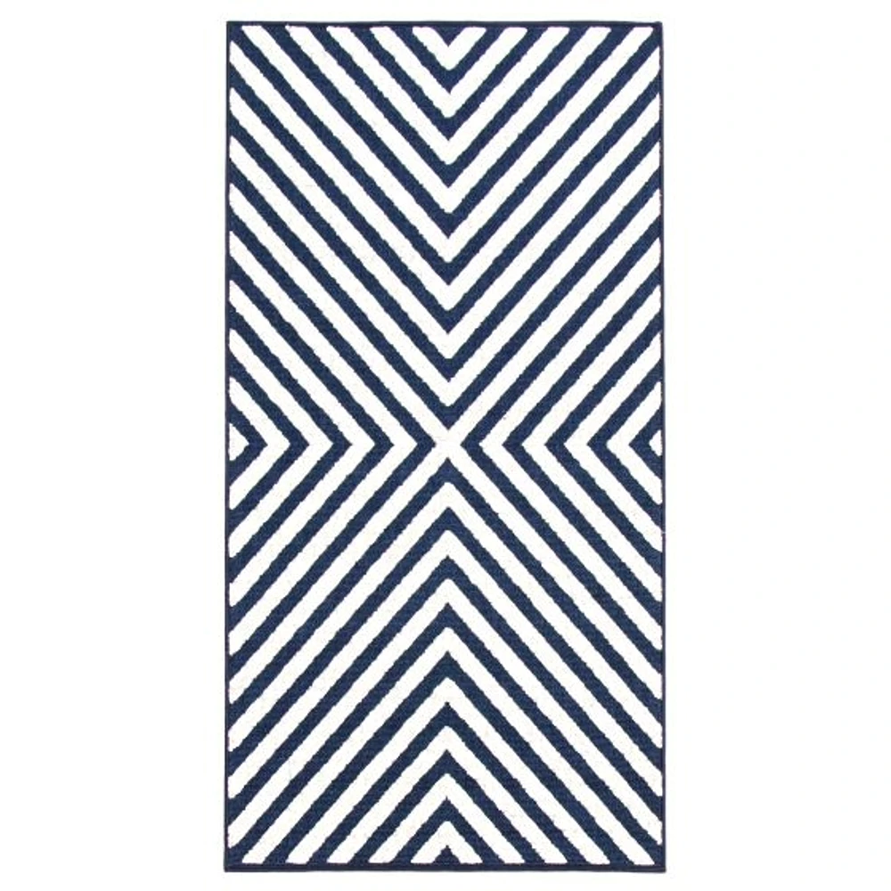 Santorini Indoor/Outdoor Blue, Ivory Rug