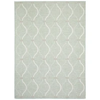 Gardenia Abstract Indoor/ Outdoor Mint Rug