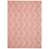 Gardenia Abstract Indoor/ Outdoor Coral Rug