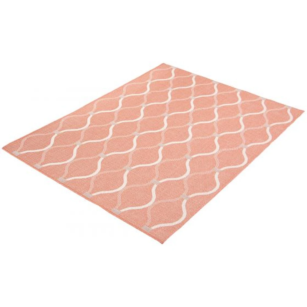 Gardenia Abstract Indoor/ Outdoor Coral Rug