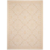 Gardenia Traditional Indoor/ Outdoor Gold Rug