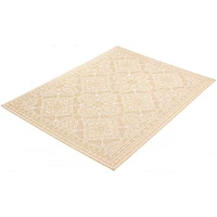 Gardenia Traditional Indoor/ Outdoor Gold Rug