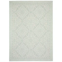 Gardenia Traditional Indoor/ Outdoor Mint Rug