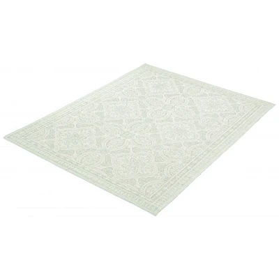 Gardenia Traditional Indoor/ Outdoor Mint Rug