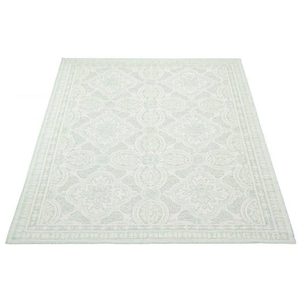 Gardenia Traditional Indoor/ Outdoor Mint Rug