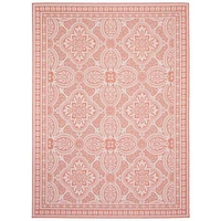 Gardenia Traditional Indoor/ Outdoor Coral Rug