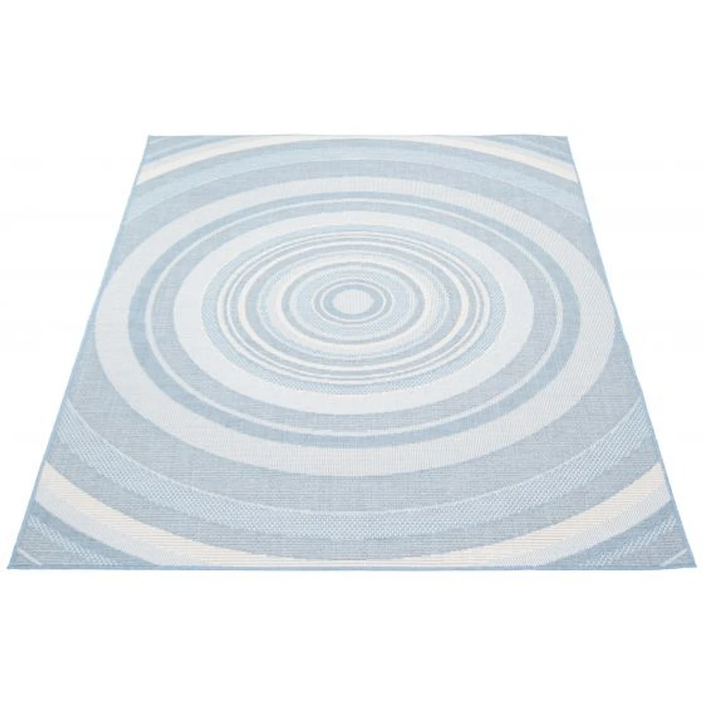 Gardenia Modern Indoor/ Outdoor Light Blue Rug