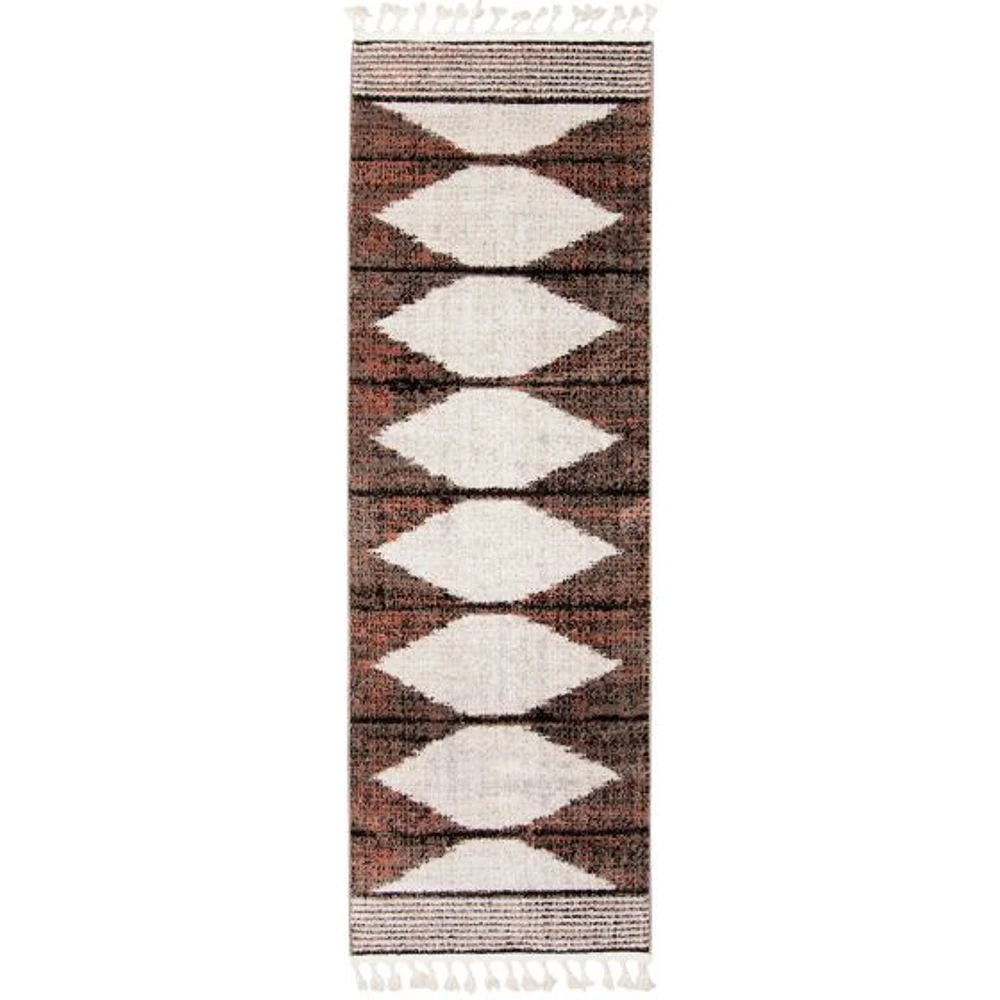 Kybella Losange Taupe Bohemian Area Rug
