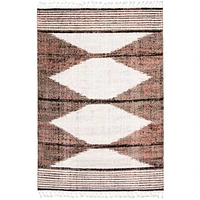 Kybella Losange Taupe Bohemian Area Rug