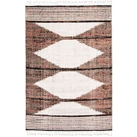Kybella Losange Taupe Bohemian Area Rug