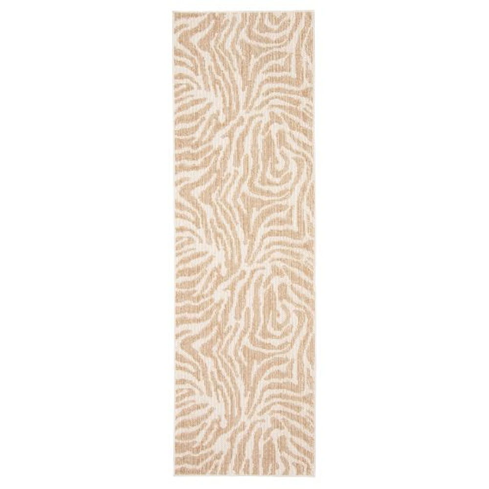 Zendaya tapis taupe contemporain