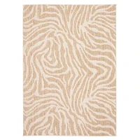 Zendaya tapis taupe contemporain