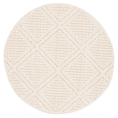 Tosca Contemporary Round Taupe Area Rug