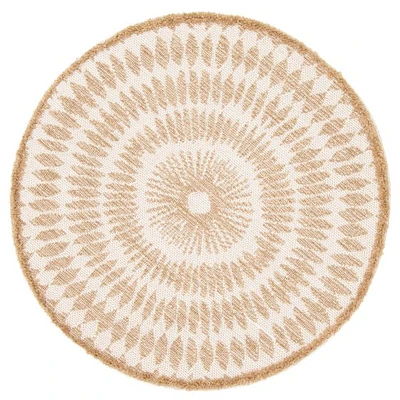 Manon tapis rond contemporain taupe