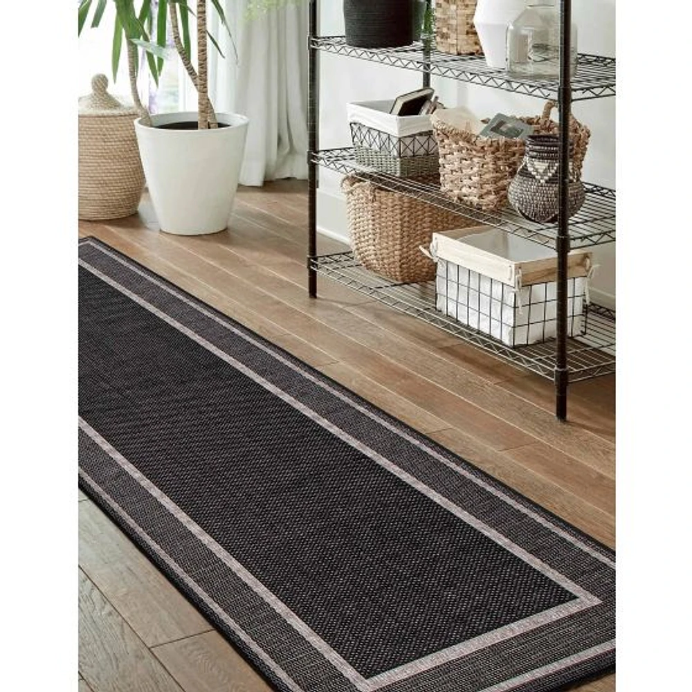 Tapis « Sisal » - Noir et Gris