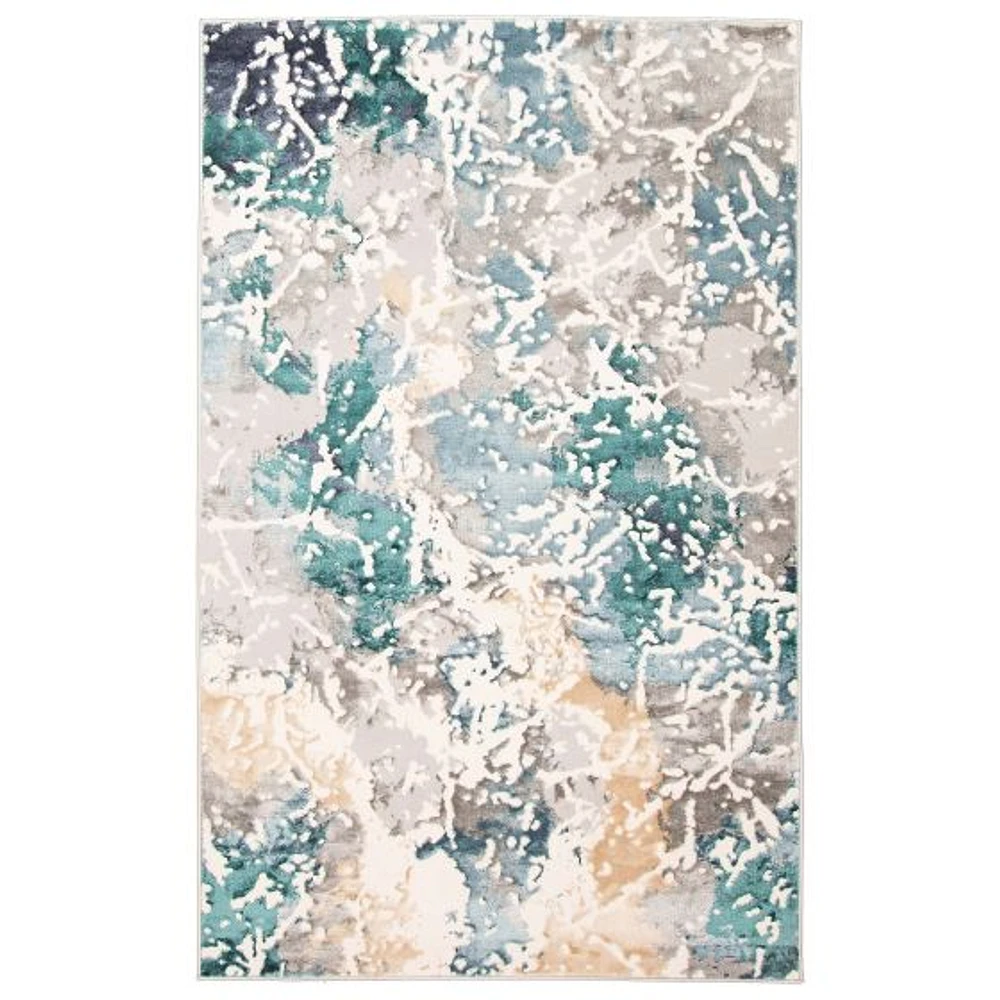 Aura Contemporary Teal Area Rug