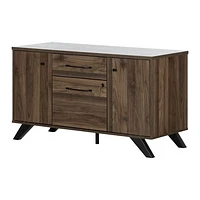 South Shore Furniture Helsy 2-Drawer Credenza with Doors