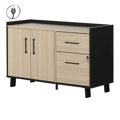 South Shore Furniture Kozack 2-Drawer Credenza with Doors