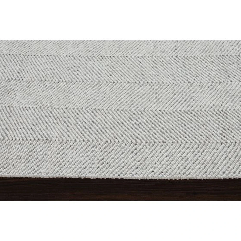 Malur Ivory and Silver Rug