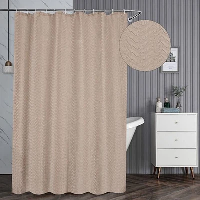 Akio 3D Embossed Shower Curtain