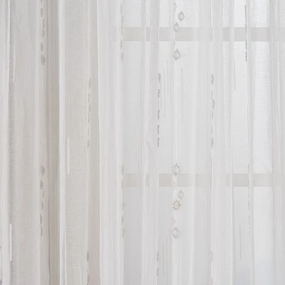 Rideau transparent « Andria » à œillets jacquard