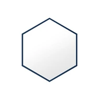 Astra miroir à cadre métallique hexagonal