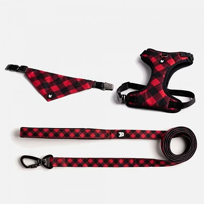 Dog's Collar, Leash and Harness Combo by SilverPaw - Buffalo Plaid