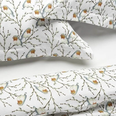 Chickadees Ensemble housse de couette en flannelle