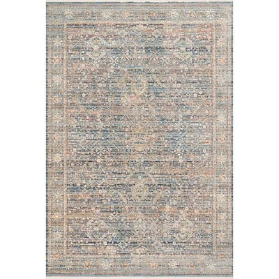 Tapis Claire Bleu / Sunset par Loloi