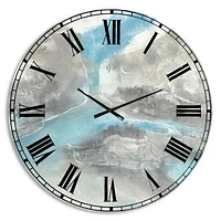 Watercolor Minimal Blue Tones Wall Clock