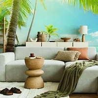 Coconut Palms Sunlight Wallpaper Mural