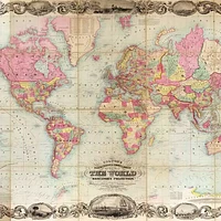 Colton's Vintage World Map Wallpaper Mural
