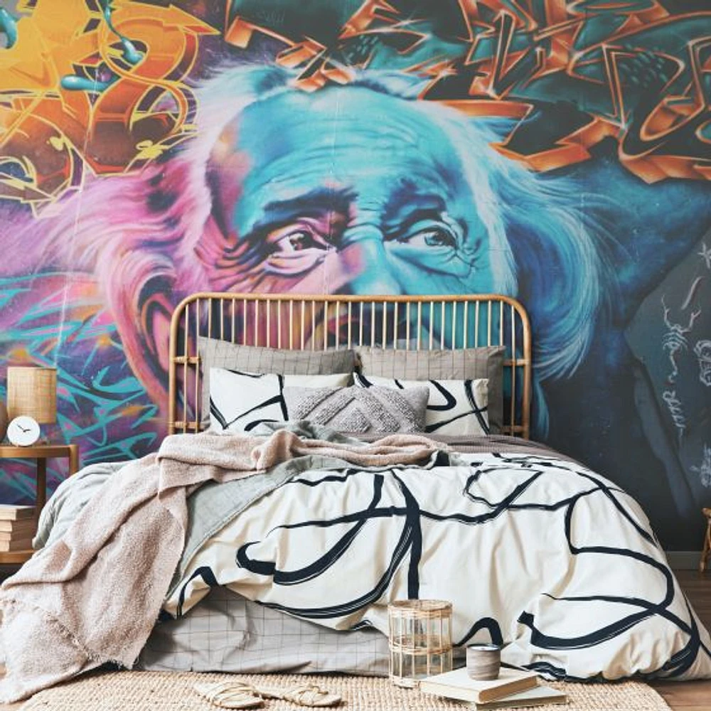 Einstein Street Art Wallpaper Mural