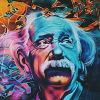 Einstein Street Art Wallpaper Mural