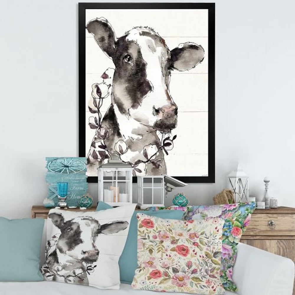 Toile « Cow Portrait Counrty Life »