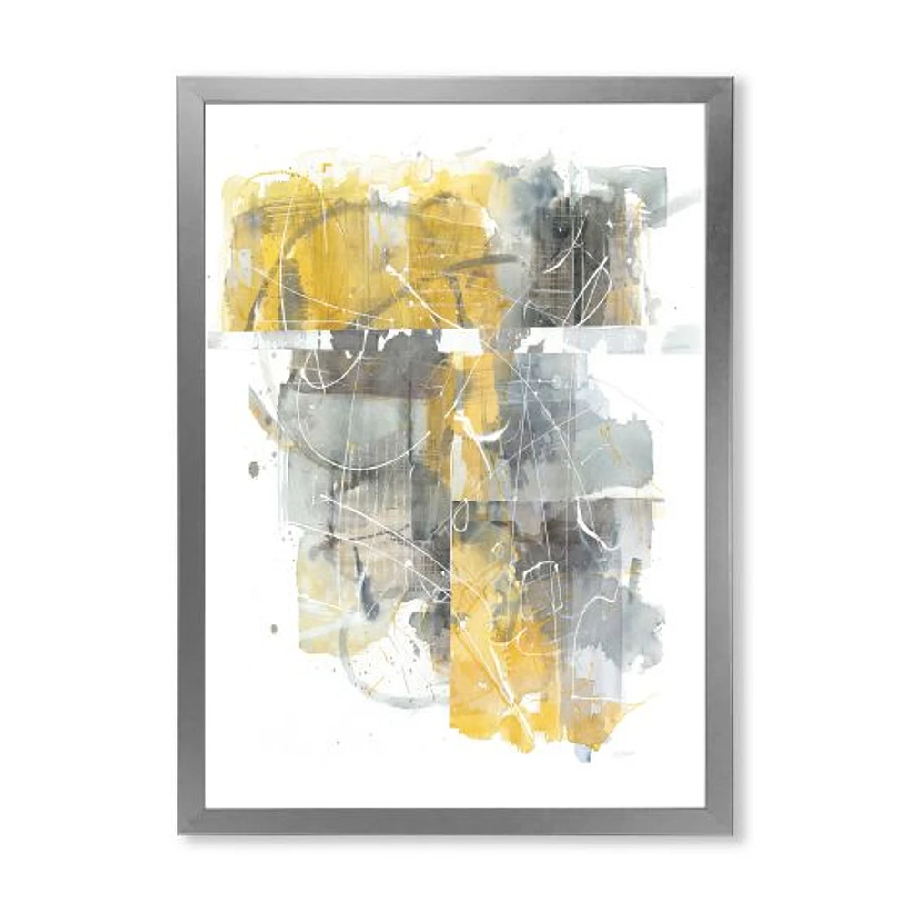 Toile imprimée « Moving and Out of Traffic II Yellow Grey