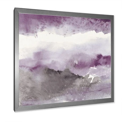 Midnight at the Lake III Amethyst and Grey  Wall Art