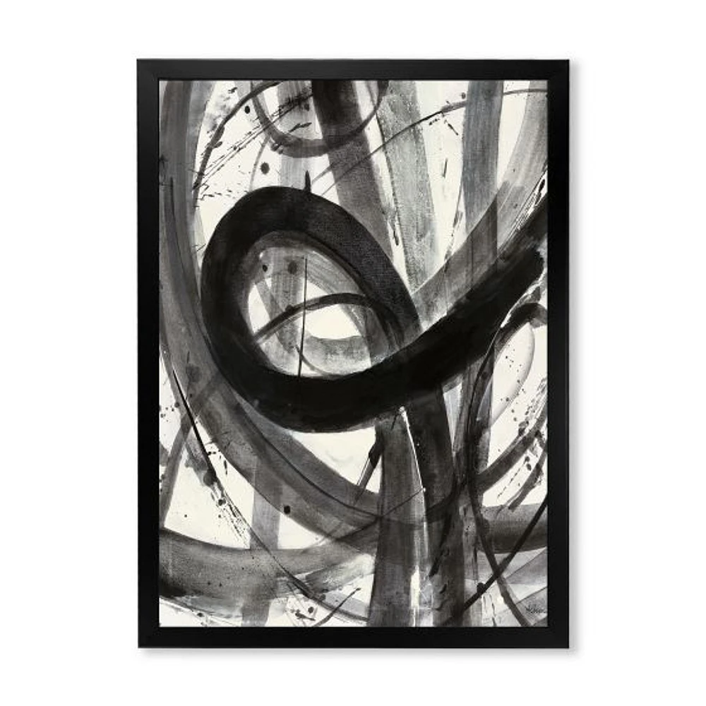 Toile « Black and White Minimalistic Painting »