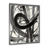 Black and White Minimalistic Painting  Wall Art