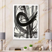 Toile « Black and White Minimalistic Painting »