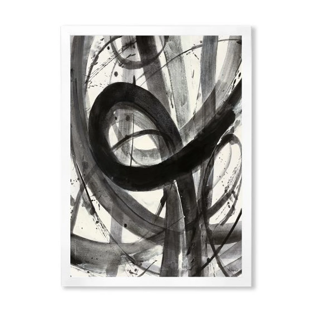 Toile « Black and White Minimalistic Painting »