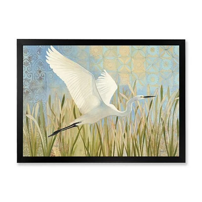 Snowy Egret Flight vII  Wall Art