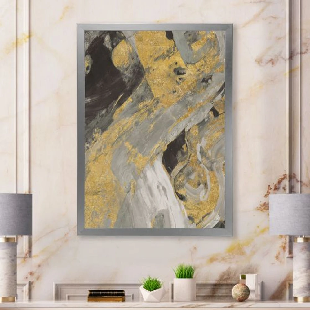 Marble Gold and Black  Wall Art