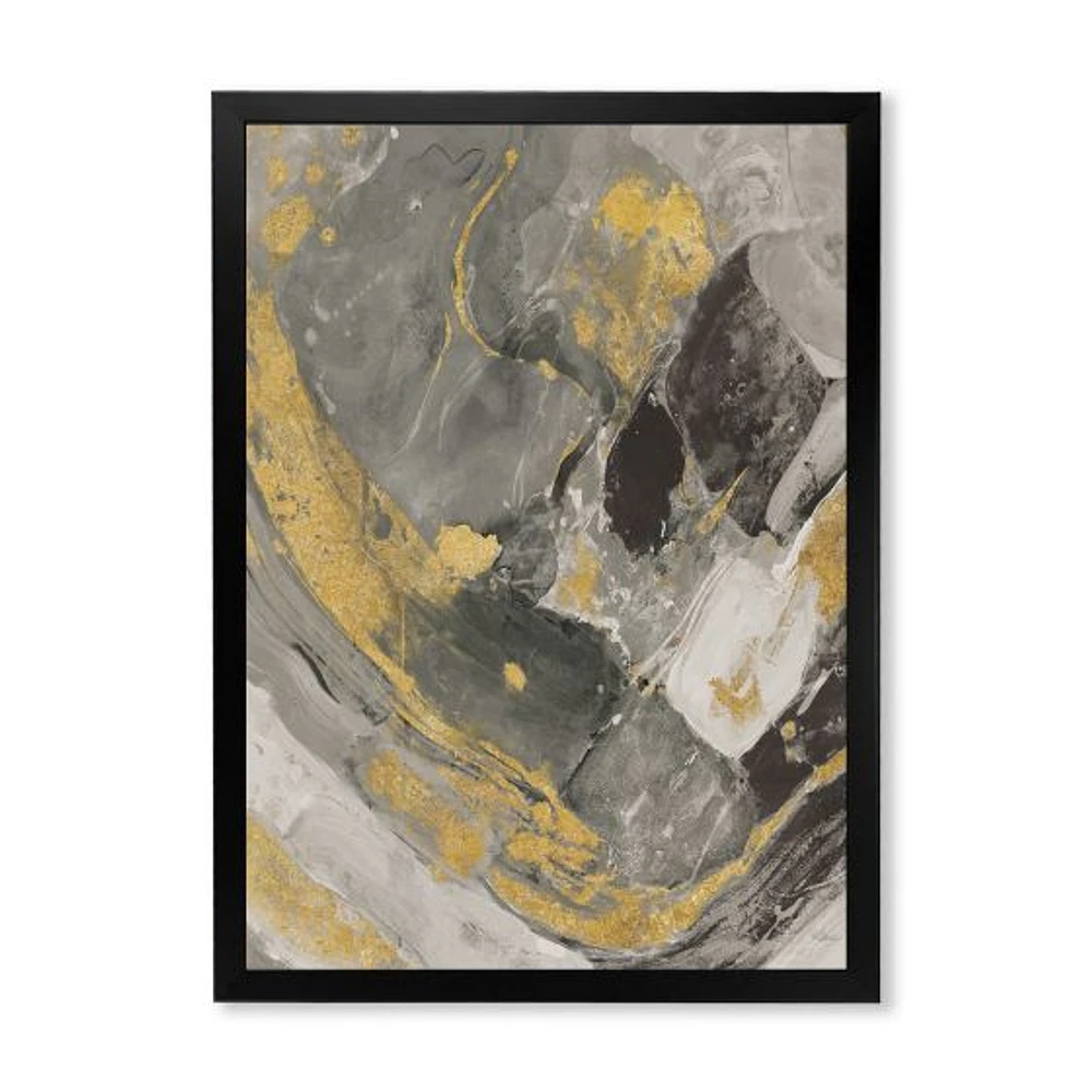 Toile « Marble Gold and Black II »