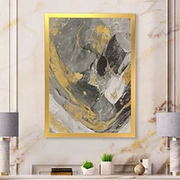 Toile « Marble Gold and Black II »