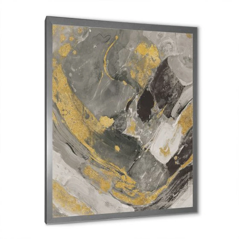 Toile « Marble Gold and Black II »