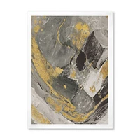 Toile « Marble Gold and Black II »